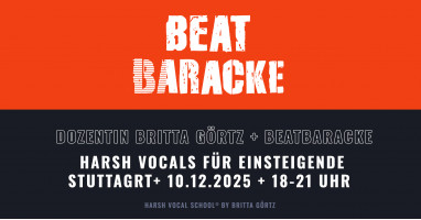 Stuttgart: Metal Up Your Voice I – Harsh Vocals für Einsteigende . 10.12.2025 Stuttgart: Metal Up Your Voice I – Harsh Vocals für Einsteigende . 10.12.2025