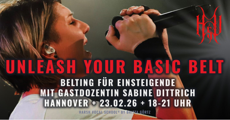 Hannover: Rock and Metal Belting mit Sabine Dittrich . 23.02.2026 Hannover: Rock and Metal Belting mit Sabine Dittrich . 23.02.2026